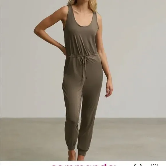 Commando Butter Tank Lounge Jumpsuit in Basil - Picture 3 of 4